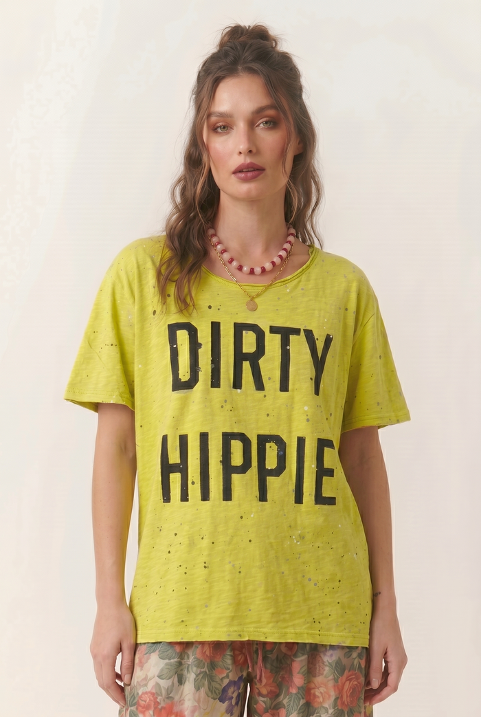 Dirty Hippie Tee | Chartreuse