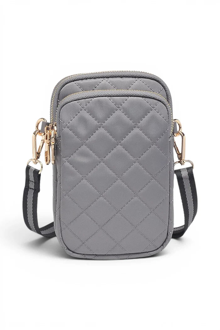 Divide & Conquer Quilted Crossbody | Carbon