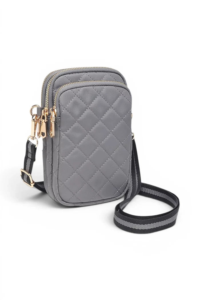 Divide & Conquer Quilted Crossbody | Carbon