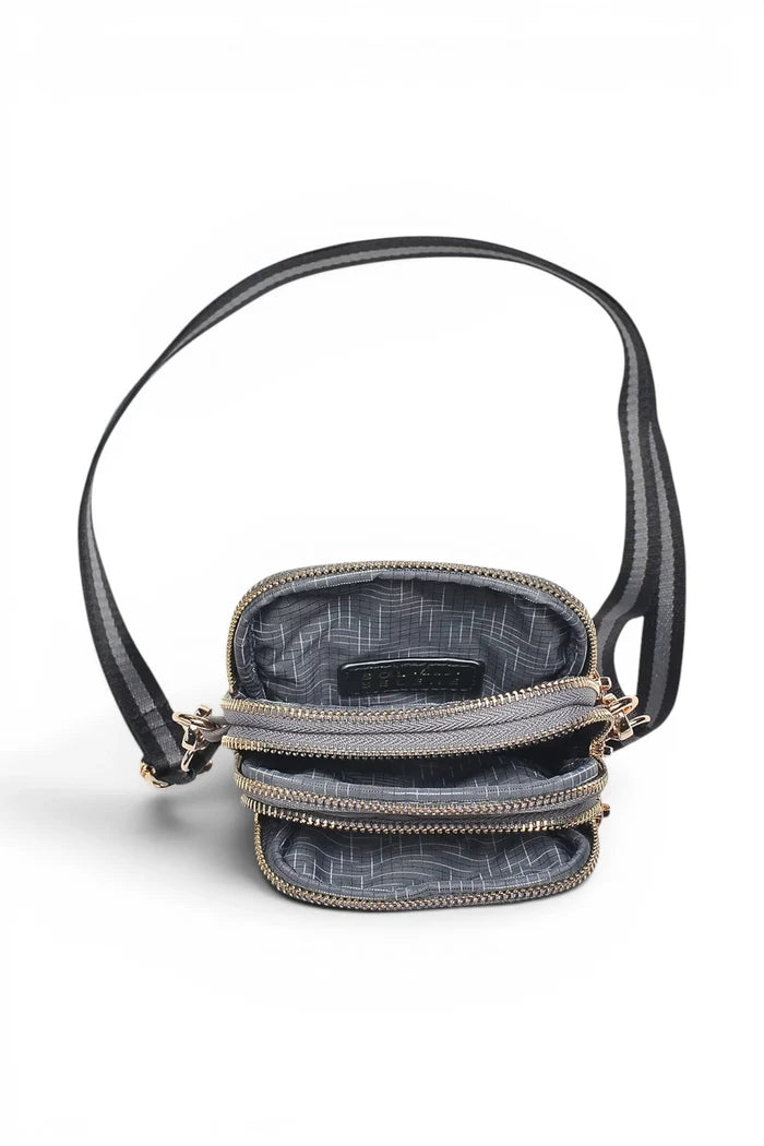 Divide & Conquer Quilted Crossbody | Carbon