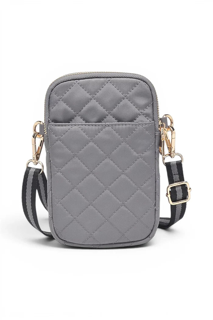 Divide & Conquer Quilted Crossbody | Carbon