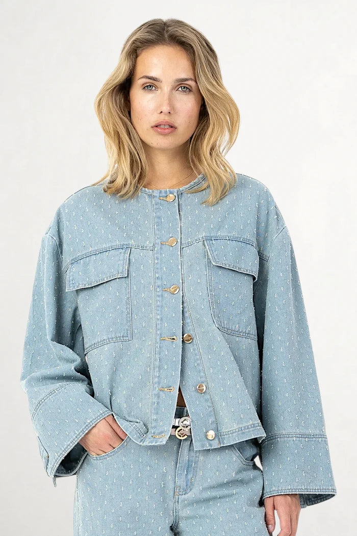 Dot Denim Jacket