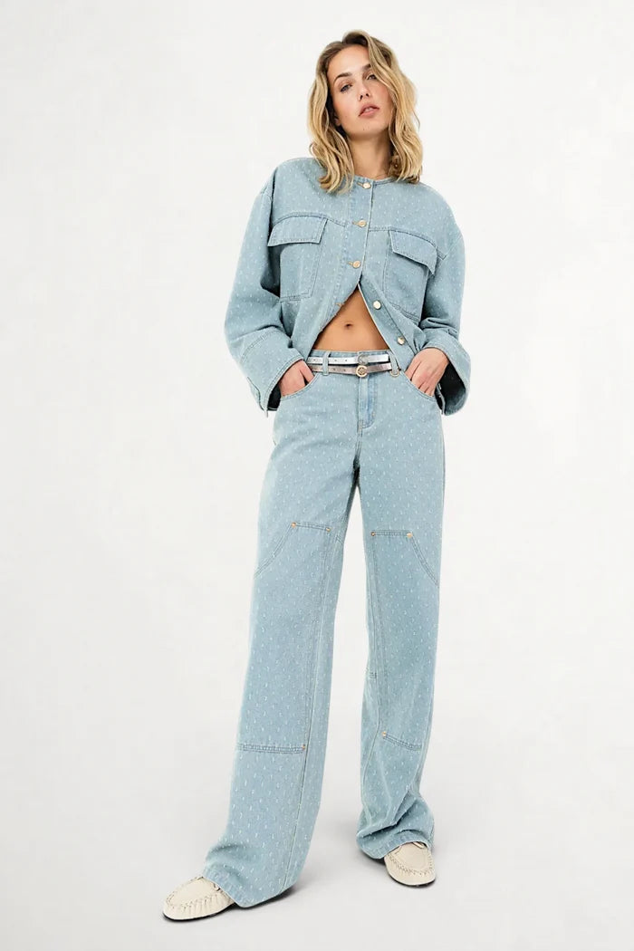 Dot Denim Jacket