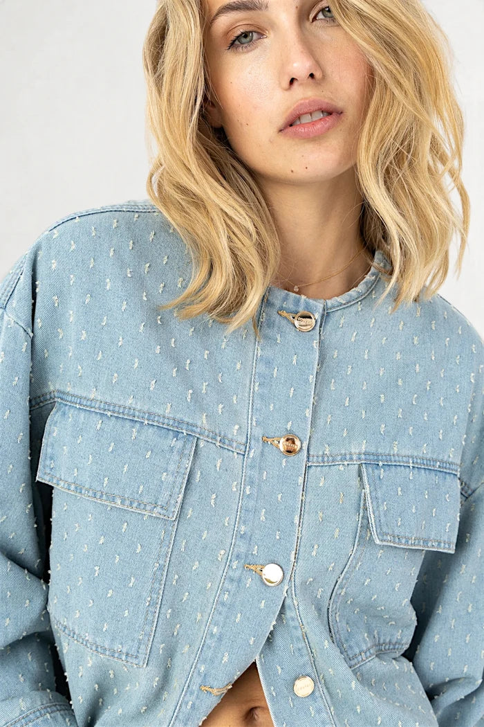 Dot Denim Jacket