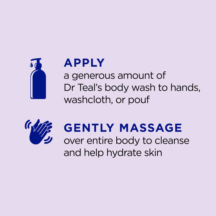 Dr Teal’s Body Wash with Pure Epsom Salt, Soothe & Sleep with Lavender, 24 fl oz