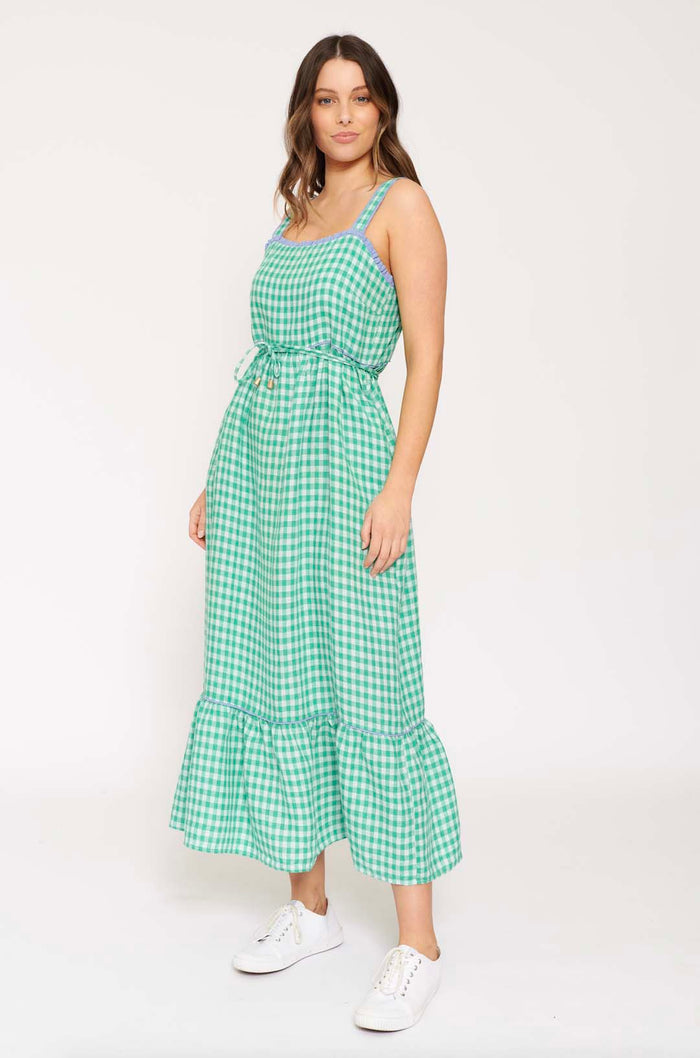 Dreamer Dress in Spearmint Gingham