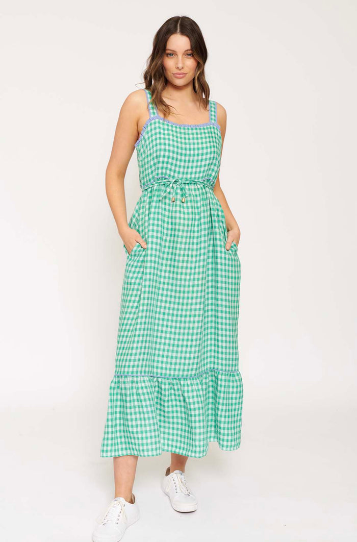 Dreamer Dress in Spearmint Gingham
