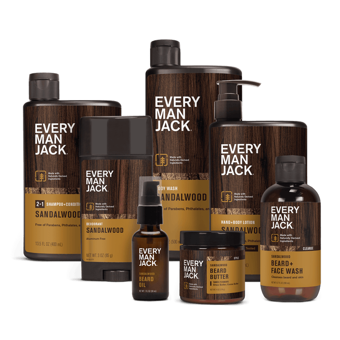 Every Man Jack Sandalwood Men’s Deodorant - Aluminum Free Natural Deodorant - 3oz
