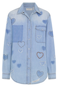 Everyday Studded Denim Shirt | Blue Heart