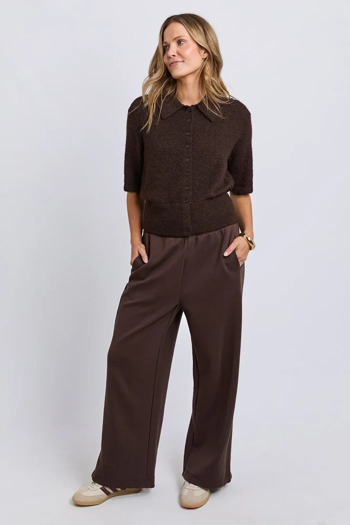 Fernie Button Knit | Coffee Bean