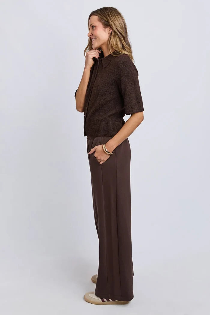 Fernie Button Knit | Coffee Bean