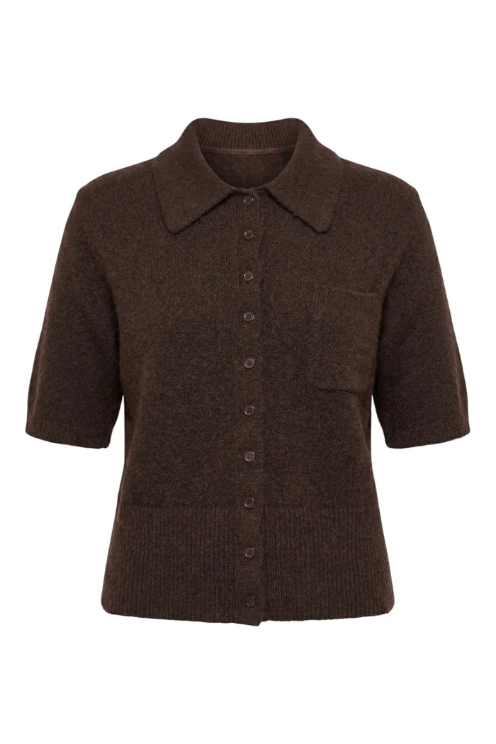 Fernie Button Knit | Coffee Bean