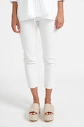 Fluted Cord Jean in White