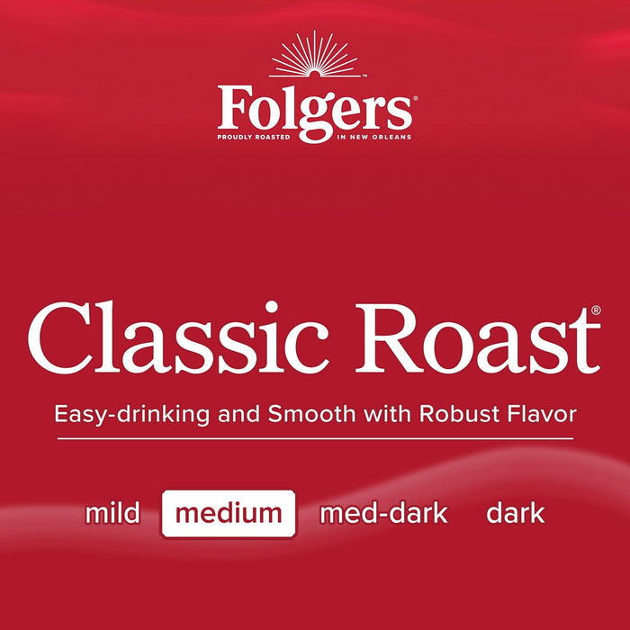 Folgers Classic Roast Ground Coffee, Medium Roast Coffee, 25.9 Ounce Canister