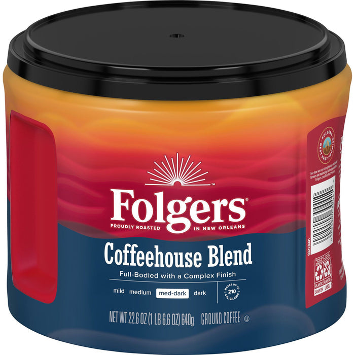 Folgers Coffeehouse Blend Ground Coffee, Medium-Dark Roast, 22.6-Ounce