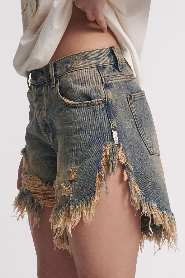 Frankies Long Length Denim Shorts | Old Blue