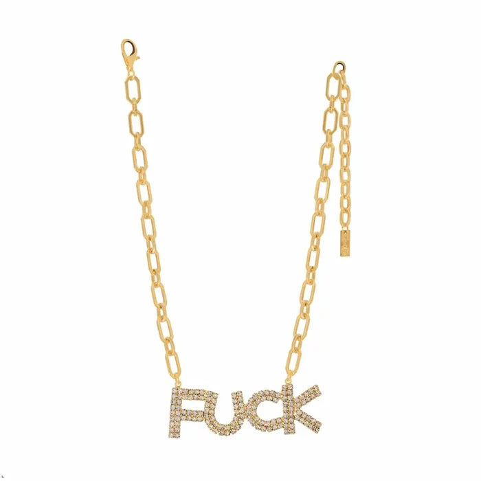 FU FU FUCK Necklace | Clear