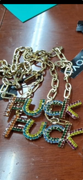 FU FU FUCK Necklace | Multicolour