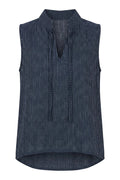 GA423 Neck Tie Sleeveless Top | Streamlined