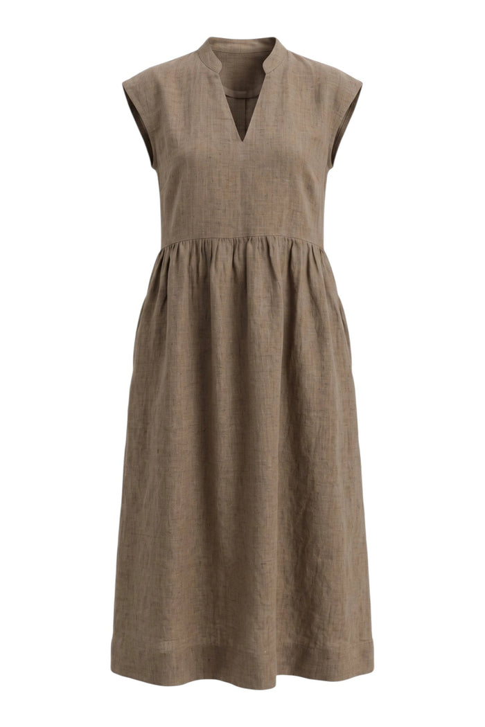 GA606 Drop Waist Midi Dress | Agate