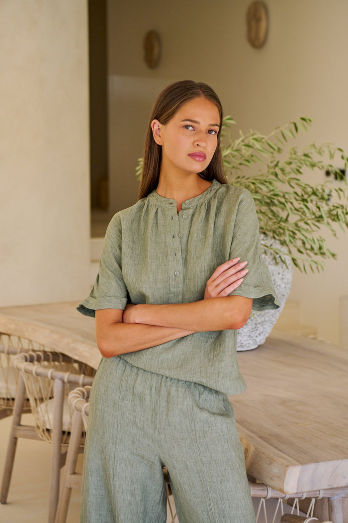 GA689 Linen Blouse | Artechoke