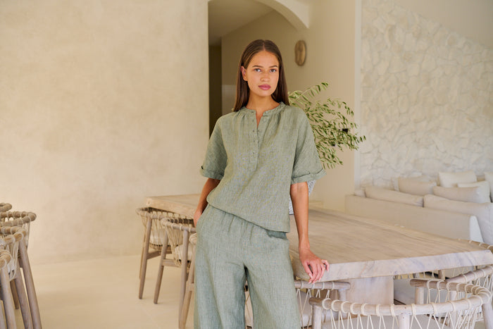 GA689 Linen Blouse | Artechoke