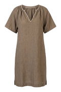 GA703 Linen Shift Dress | Agate
