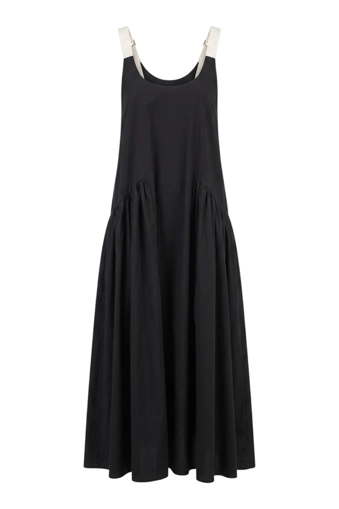 GA719 Buckle Strap Dress | Black