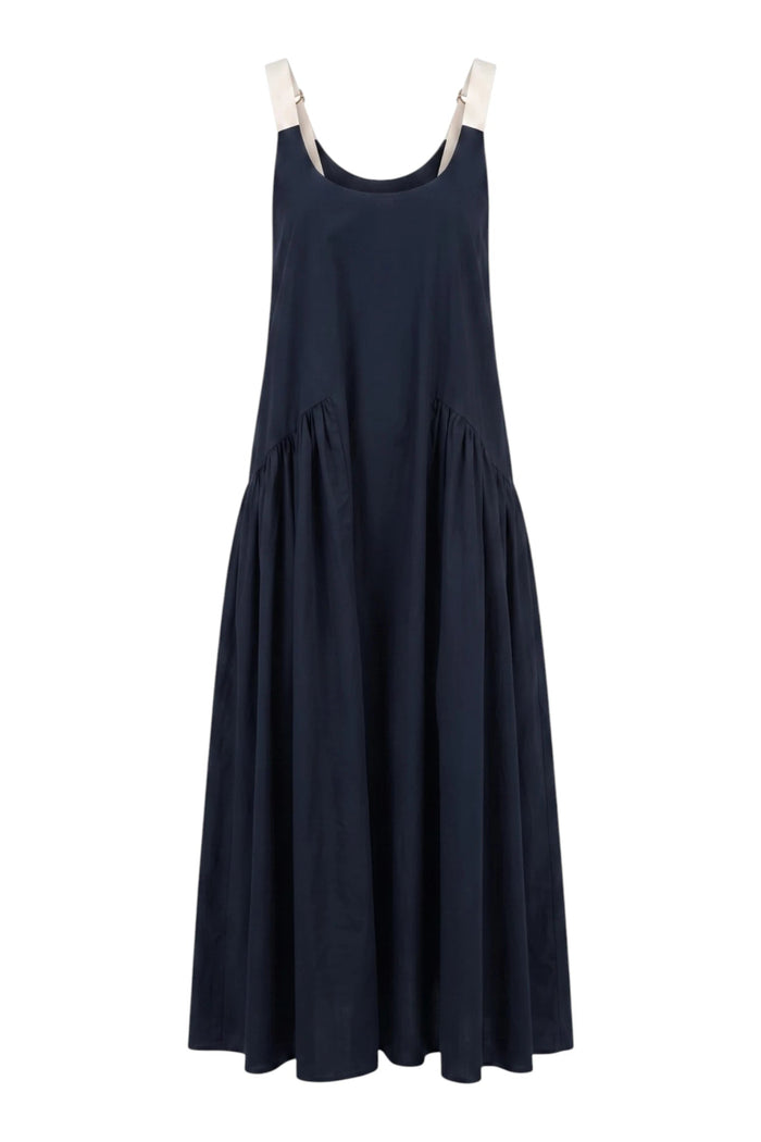 GA719 Buckle Strap Dress | Ink
