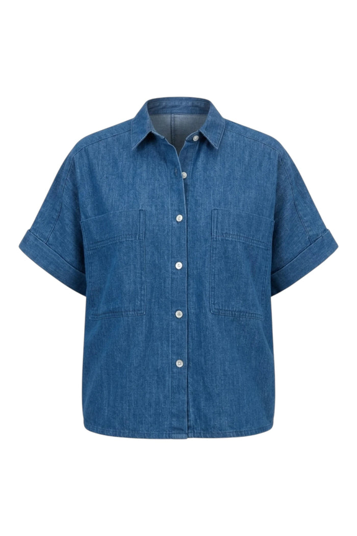 GA723 Boxy Shirt | Chambray