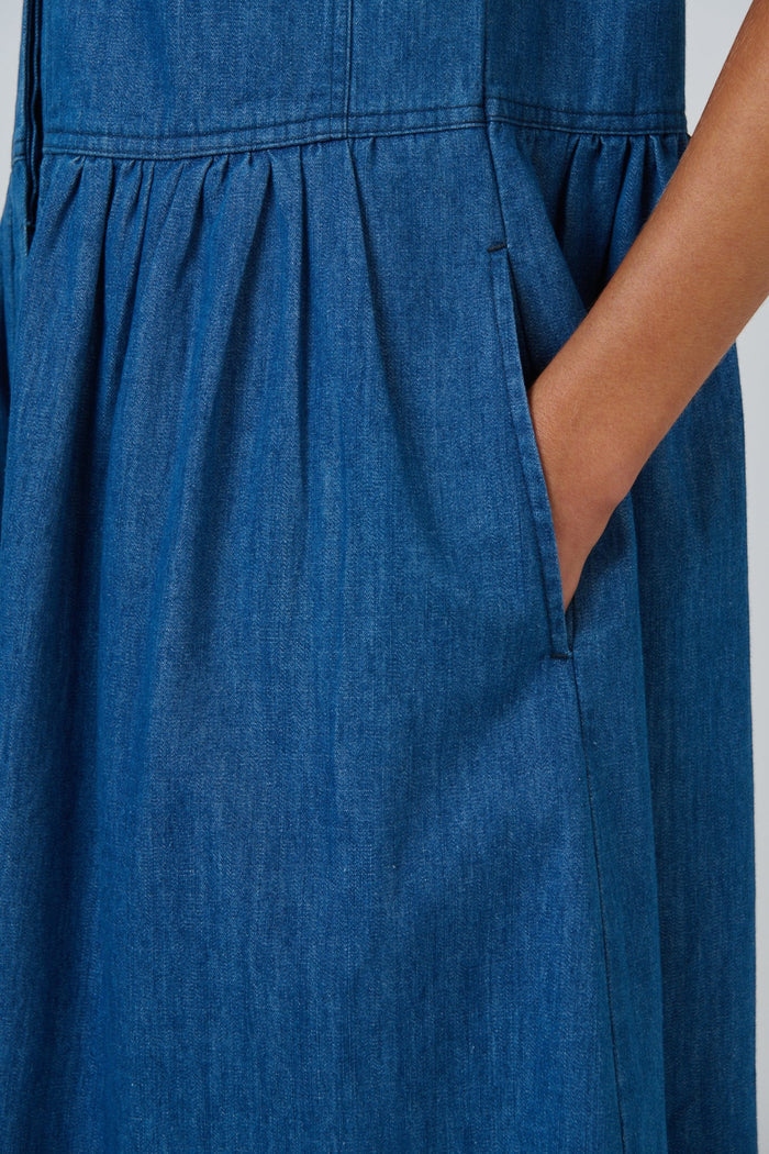 GA738 Shirt Dress | Chambray