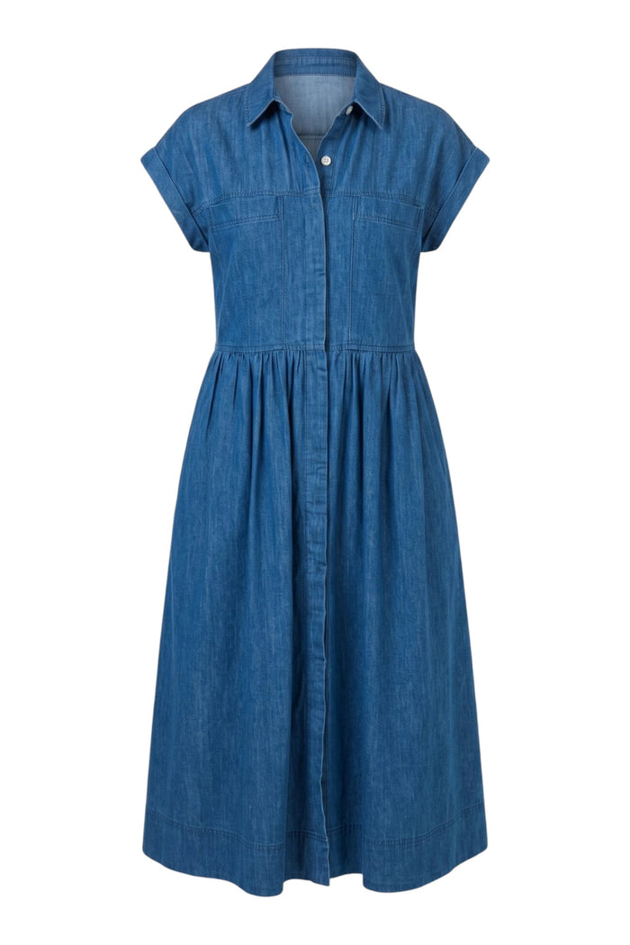 GA738 Shirt Dress | Chambray
