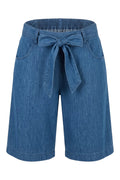 GA741 Belted Bermuda Shorts | Chambray