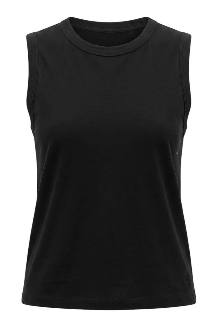 GA742 Cotton Sleeveless Top | Black