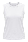 GA742 Cotton Sleeveless Top | White