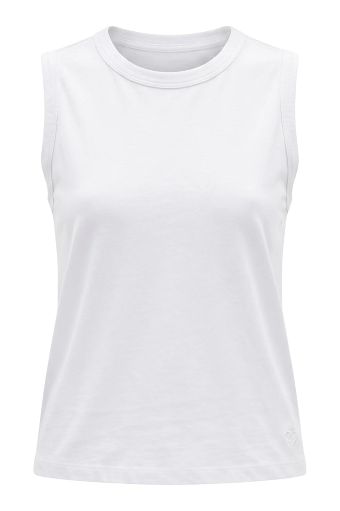 GA742 Cotton Sleeveless Top | White