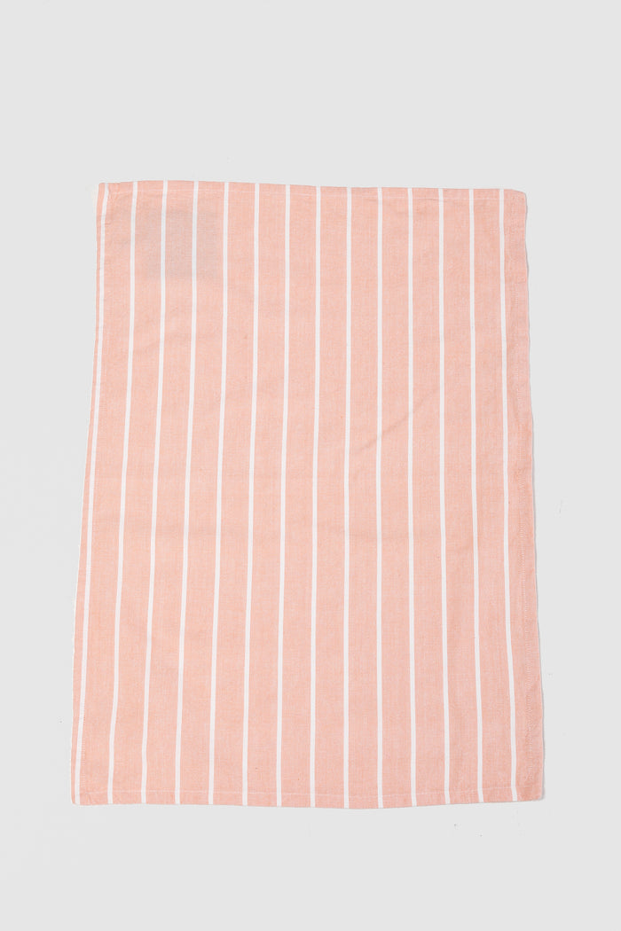 Galley Stripe Tea Towel | Coral