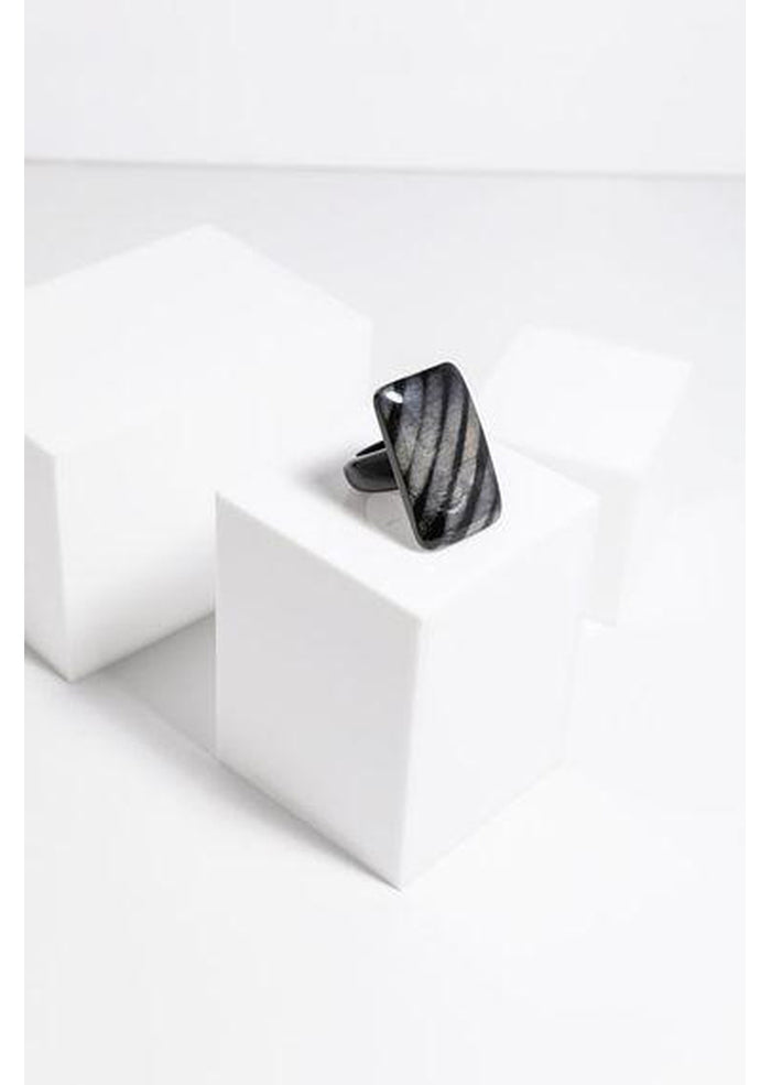 Genesis Ring in Black Stripe