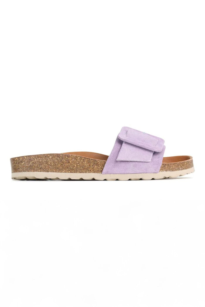 Ginger Leather Fussbett | Lilac Suede