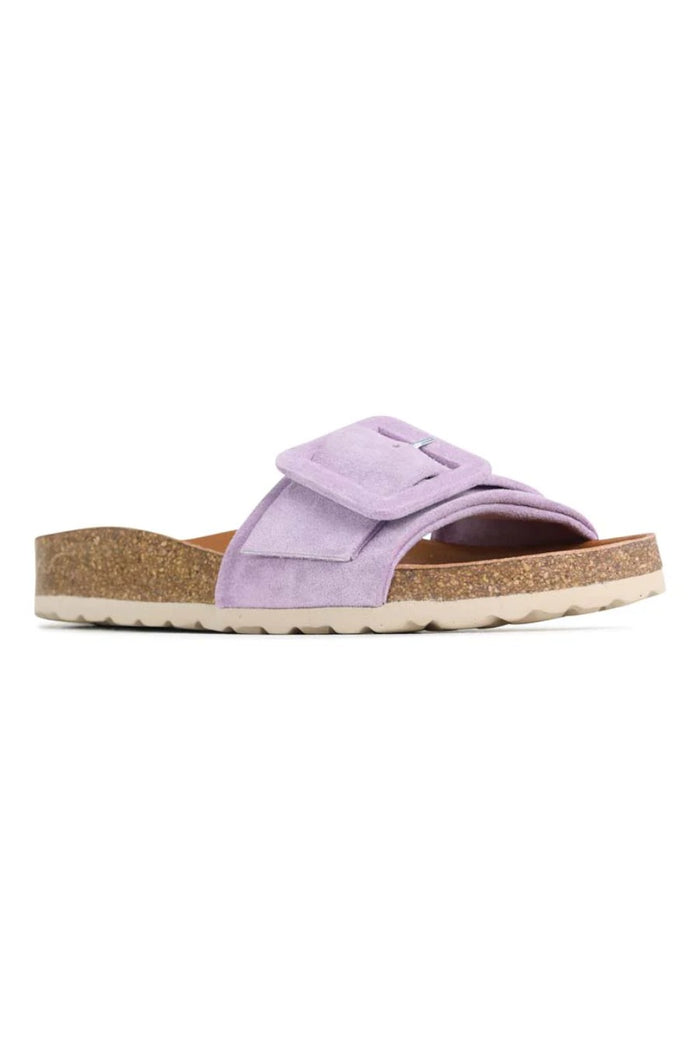 Ginger Leather Fussbett | Lilac Suede