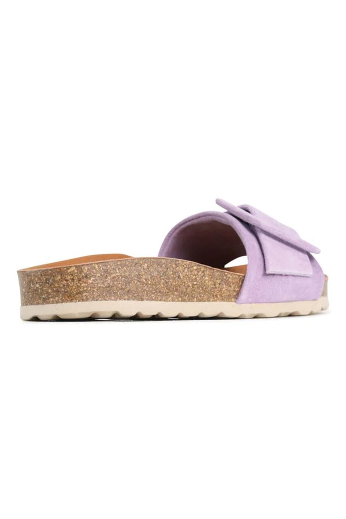 Ginger Leather Fussbett | Lilac Suede