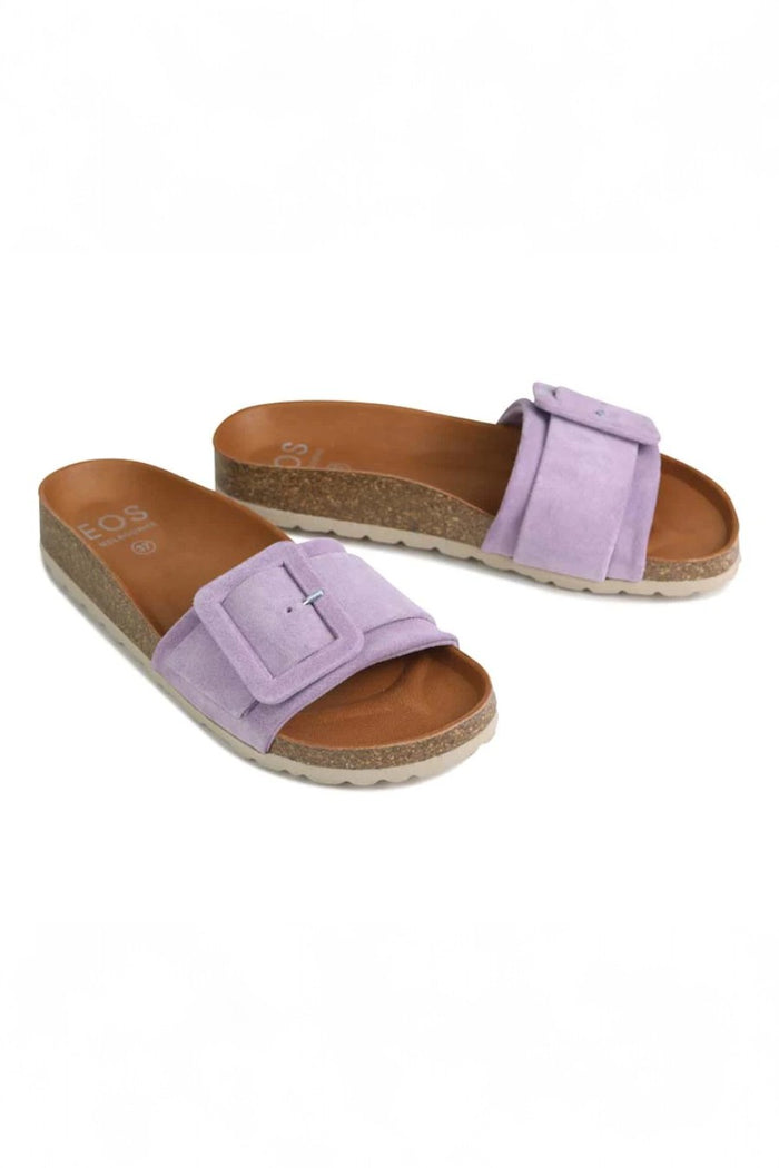 Ginger Leather Fussbett | Lilac Suede