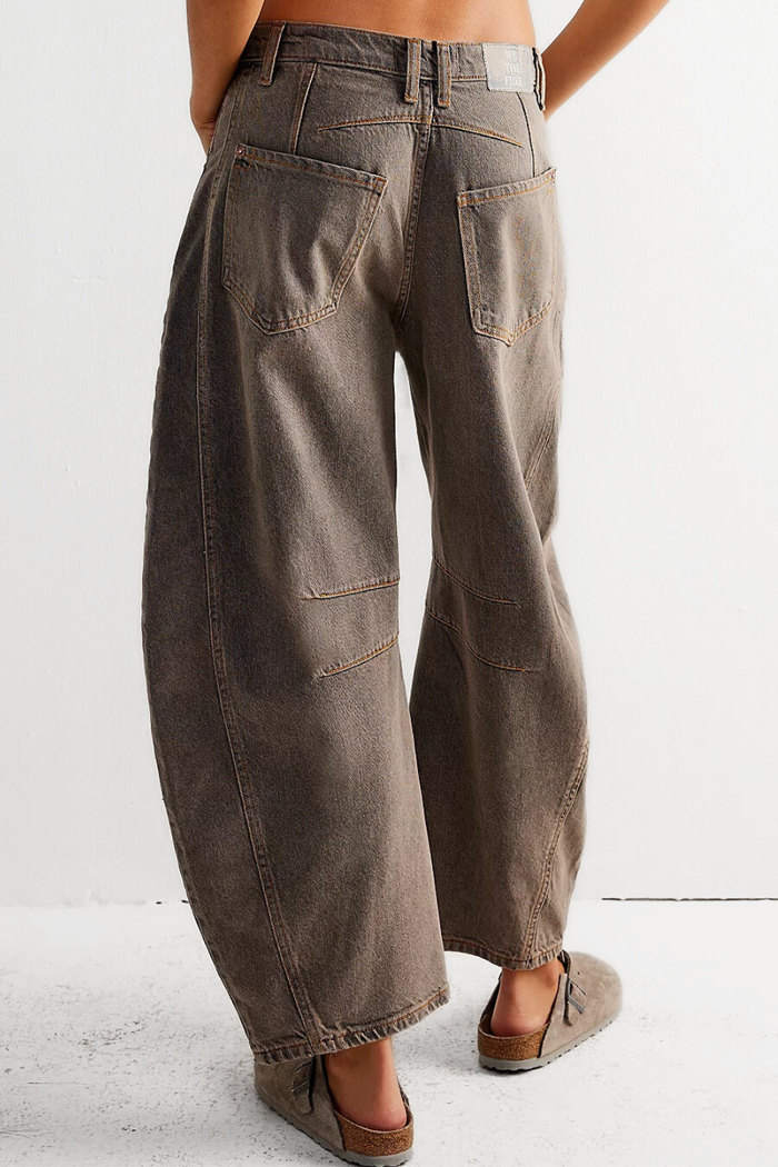Good Luck Mid Rise Barrel Jeans | Archive Grey