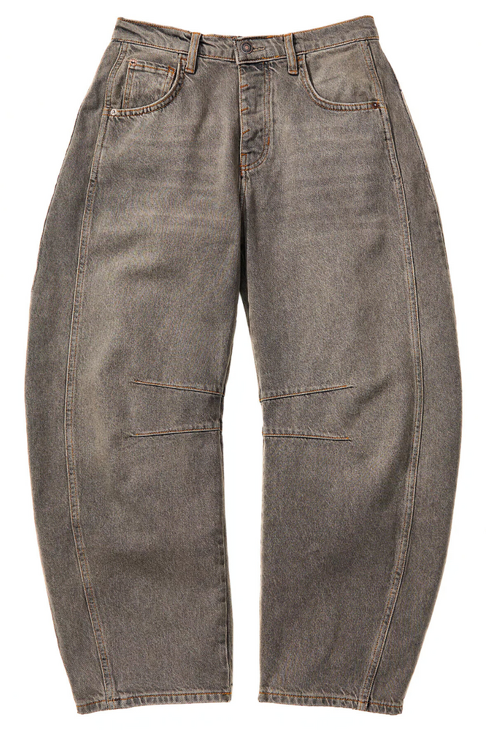 Good Luck Mid Rise Barrel Jeans | Archive Grey