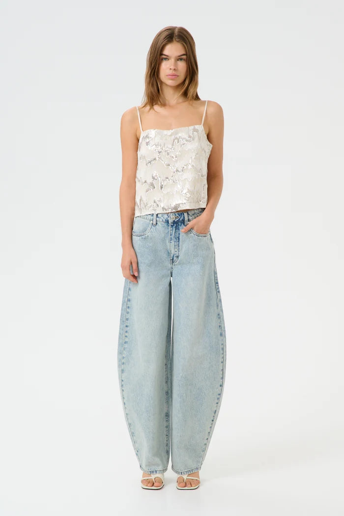 GZAsher HW Barrel Jeans | Mid Acid Wash