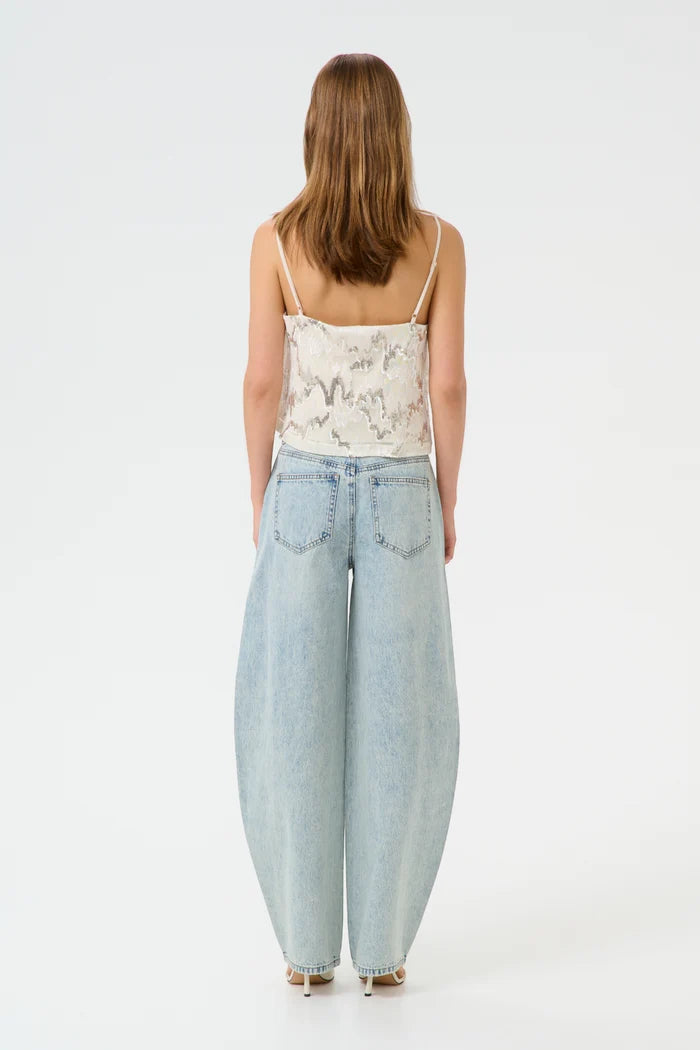 GZAsher HW Barrel Jeans | Mid Acid Wash
