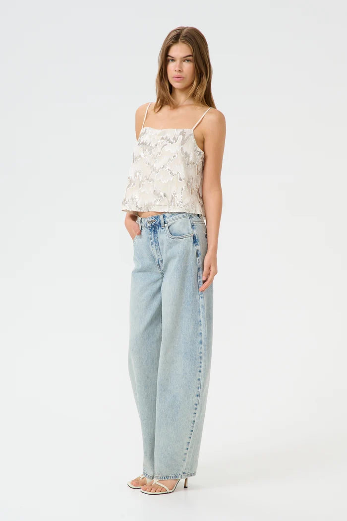 GZAsher HW Barrel Jeans | Mid Acid Wash
