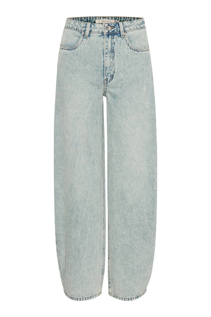 GZAsher HW Barrel Jeans | Mid Acid Wash