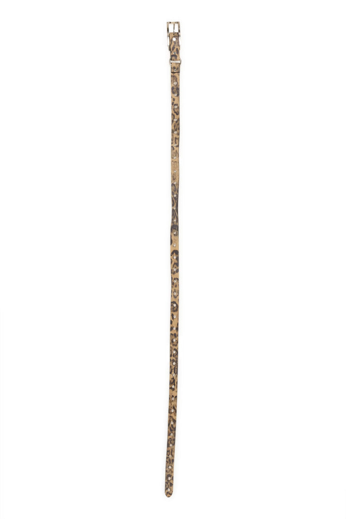 GZlety Eyelet Belt | Leopard Print Leather