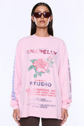 Hailey Long Sleeve Cuffed Tee | Blush Pink